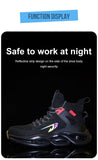 Men's Top Steel Toe Safety Shoes Anti-Smashing Lightweight Breathable Work Boots