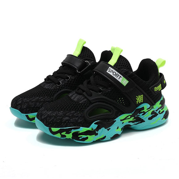 Children Sports Shoes Outdoor Sneakers Boys Leisure Trainers Kids Casual Walking Mart Lion 733-1 green 28 CN
