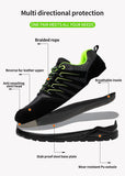 Summer Breathable Wroking Shoes Men's Reflective Strip Lightweight Safety Boots Indestructible Footwear Sneakers