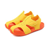 Summer Candy Color Boys Sandals Kids Shoes Beach Mesh Sports Girls Hollow Sneakers Mart Lion L7 yellow 22 CN