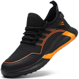 Lightweight Work Safety Shoes Man Breathable Sports Safety Work Boots S3 Anti-Smashing Anti-iercing Mart Lion Orange 36 