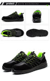 Summer Breathable Wroking Shoes Men's Reflective Strip Lightweight Safety Boots Indestructible Footwear Sneakers