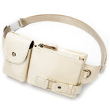 Genuine Leather Waist Packs Men's Waist Bags Fanny Pack Belt Bag Phone Bags Travel Small Waist Bag Leather Mart Lion 9080-white China 