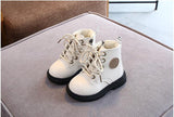 Autumn/Winter Children Boots Boys Girls Leather Plush Waterproof Non-slip Warm Kids Boots shoes Mart Lion   