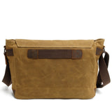 Briefcases Men's Messenger Bags Canvas Crazy Horse Leather Travel Crossbody Shoulder Bags Mart Lion   