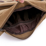 Canvas Messenger Bag for Men's Vintage Water Resistant Waxed Crossbody bags Briefcase Padded Shoulder Handbag Mart Lion   