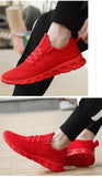 Damyuan Hot-selling Classic Casual Sneakers for Men's Mesh Breathable Elastic Lace Shoes Male Workout Sports Running Mart Lion   