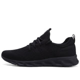 Damyuan Hot-selling Classic Casual Sneakers for Men's Mesh Breathable Elastic Lace Shoes Male Workout Sports Running Mart Lion Black 36 