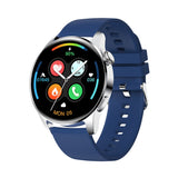 Smart Watch Men's Waterproof Sport Fitness Tracker Multifunction Bluetooth Call Smartwatch For Android IOS Mart Lion Silver blue  