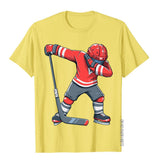 Funny Boy Kid Ice Hockey Dab Apparel Dabbing Player Youth Cotton Adult Tees Normal Design T Shirt Mart Lion Yellow XS 
