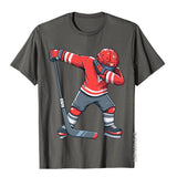 Funny Boy Kid Ice Hockey Dab Apparel Dabbing Player Youth Cotton Adult Tees Normal Design T Shirt Mart Lion Asphalt XS 