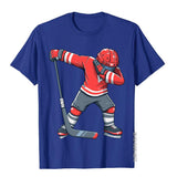 Funny Boy Kid Ice Hockey Dab Apparel Dabbing Player Youth Cotton Adult Tees Normal Design T Shirt Mart Lion Royal Blue XS 