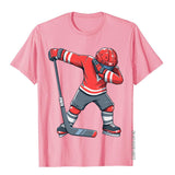 Funny Boy Kid Ice Hockey Dab Apparel Dabbing Player Youth Cotton Adult Tees Normal Design T Shirt Mart Lion Pink XS 