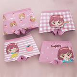 Girls 4 Pcs/lot Underwear Teenagers Panties Boxers Cartoon Printed Shorts for Kids Children Clothing Baby Cotton Briefs Mart Lion   