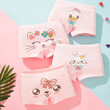 Girls 4 Pcs/lot Underwear Teenagers Panties Boxers Cartoon Printed Shorts for Kids Children Clothing Baby Cotton Briefs Mart Lion cat S 1-3T China