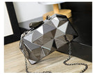 Gold Acrylic Box Geometric Evening Bag Clutch bags Elegent Chain Women Handbag For Party Shoulder Mart Lion   