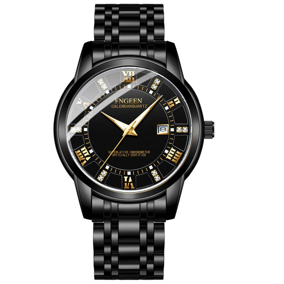  Casual Quartz Watches Men stainless Steel Band Watch Waterproof Calendar Wristwatches Mart Lion - Mart Lion