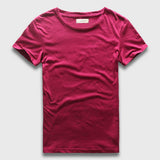 Zecmos Slim Fit V-Neck T-Shirt Men's Basic Plain Solid Cotton Top Tees Short Sleeve Mart Lion Purple S 