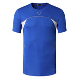 jeansian Men's Sport Tee Shirt T-Shirt Tops Running Gym Fitness Workout Football Short Sleeve Dry Fit LSL1050 Black2 Mart Lion LSL1050-Blue US S China