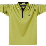 Men's Polo Shirt Long Sleeve Polo Shirt Contrast Color Polo Clothing Autumn Streetwear Casual Tops Cotton Polo