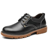 Genuine Leather Men's Casual Shoes Winter Plus Velvet Footwear Brown Boots Designer Shoes Formal Oxford Mart Lion Black 38 