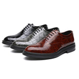 Men&#39;s Leather Shoes New Business Dress Shoes In Spring And Autumn, Inner Heightening Men&#39;s Shoes, Korean Fashion Men&#39;s Shoes - MartLion