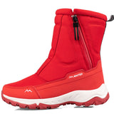 Winter Shoes Men Super Warming Plush Snow Boots Side Zipper Outdoor Casual Short Resistance Men's Hiking Mart Lion Red 36 