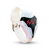 Creative Digital Watches for Men Silicone Belt Watch Sport Wristwatches Mart Lion White  