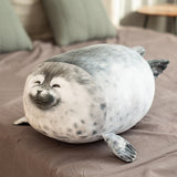 cute fat Simulation Seal Pillow round special super soft Plush Toy creative birthday gift for kids friends Mart Lion S B 
