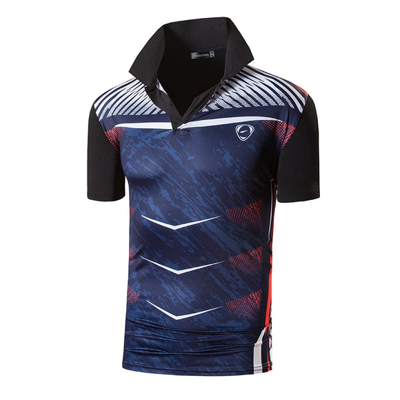 jeansian Men's Sport Tee Polo Shirt Golf Tennis Badminton Dry Fit Short Sleeve Black2 Mart Lion   