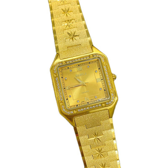 24K Thick Plated Adornment Temperament of Alluvial Gold Watch The Contracted and gold Watch Mart Lion - Mart Lion