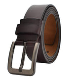 Genuine Leather Belt Men's Luxury Designer Belts Split Leather Waist Belt Mart Lion Coffee 105cm(waist85-90cm 