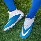 Breathable Mesh Men's Football Shoes TF/FG High-Level Socks After Wear-Resisting Football Sneakers Mart Lion   