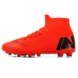 Futstal FG/TF Orange Soccer Boots For Men's High Top Soccer Cleats Football Trainers Football Shoes zapatillas de futbol Mart Lion Orange FG -81901 35 China