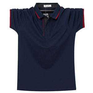 Men's Polo Shirt Summer Breathable Cotton Letter Embroidery Men's Short Top Tees Polo Casual Polo Shirt