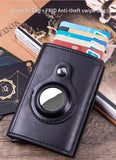 Rfid Card Holder Men's Wallets Money Bag Male Black Short Purse Small Leather Slim Mini For Airtag Air Tag Mart Lion   