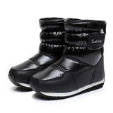 Children Snow Boots Rabbit Warm Winter Plush Baby Shoes Water-Proof Sneakers Girls Boys Mart Lion Black 7 