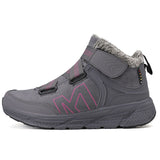 Classic Men's Mountaineering Shoes Lace-Up Sports Outdoor Jogging Sneakers Mart Lion grey pink 36 2/3 