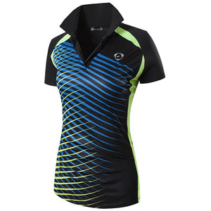 jeansian Women Casual Designer Short Sleeve T-Shirt Golf Tennis Badminton Black2