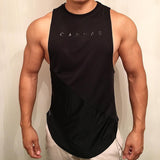 Bodybuilding Sporty Tank Tops Men's Gyms Fitness Workout Sleeveless Shirt Male Stringer Singlet Summer Casual Loose Undershirt Mart Lion Black M 