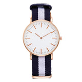 Popular Casual Quartz Watch Women Wrist Watches Nylon Band Bracelet Gold Silver Ladies Analog Clock Reloj Mujer Mart Lion Gold 8  