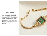 Women's Watch Small Delicate Lightweight Gentage Thin Belt INS Retro Bracelet Square Girl Mart Lion   