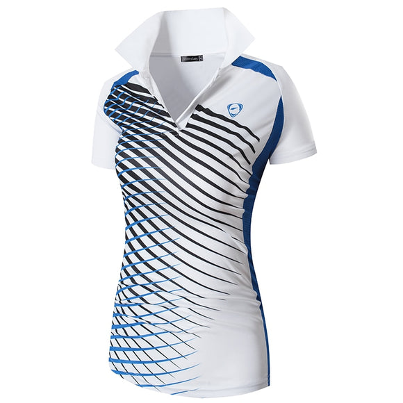  jeansian Women Casual Designer Short Sleeve T-Shirt Golf Tennis Badminton White2 Mart Lion - Mart Lion