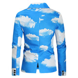 Men's Suit Jackets Sky Clouds 3D Printed Blasers Hombre Casual Wedding Dress Coat  Blazer Homme
