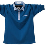 Men's Polo Shirt Long Sleeve Polo Shirt Soild Color Polo Clothing Summer Streetwear Casual Tops Mart Lion Blue M 
