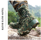 Camouflage Tactical Boots Men's Breathable Desert Combat Male Military Shoes Ankle Outdoor Hiking Mart Lion   