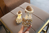 Summer Girls Shoes Bead Mary Janes Flats Fling Princess Baby Dance Kids Sandals Children Wedding Gold Mart Lion   