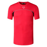 jeansian Men's Sport Tee Shirt T-Shirt Tops Running Gym Fitness Workout Football Short Sleeve Dry Fit LSL1050 Black2 Mart Lion LSL1050-Red US S China