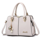 Women Leather Handbags Ladies Hand Bags Purse Shoulder Bag Mart Lion Beige 28x10x20cm 