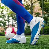 Breathable Mesh Men's Football Shoes TF/FG High-Level Socks After Wear-Resisting Football Sneakers Mart Lion   